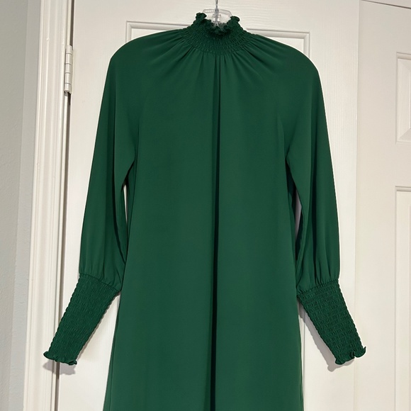 Amanda Uprichard Cilantro Green Long Sleeve Short Shift Dress Size XS Fall! - Picture 2 of 6